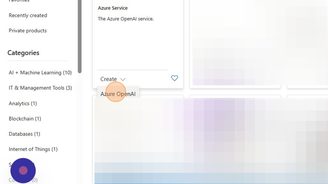 Screenshot of: Click "Azure OpenAI."